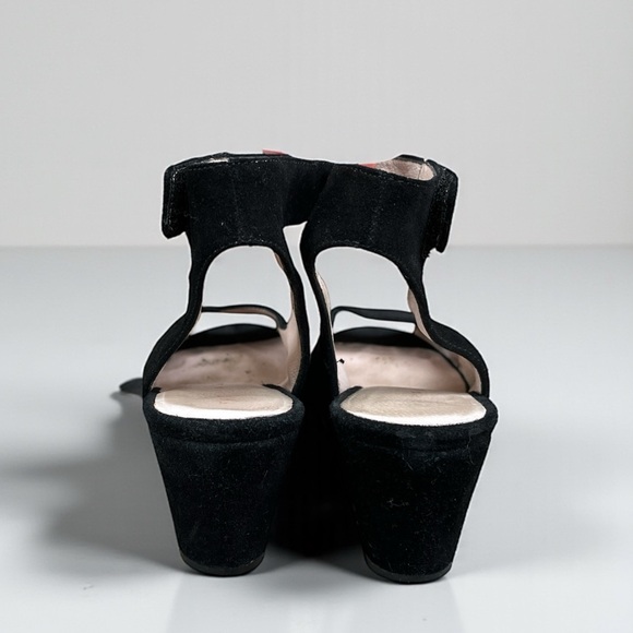 Sacha London Venice Peep Toe Wedge Sandal in Black Size 7 - Picture 8 of 10